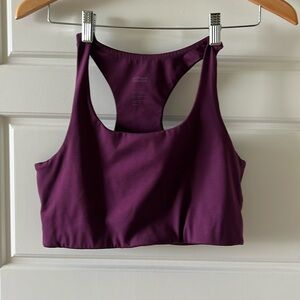 Girlfriend Collective sports bra. Purple. Size Large